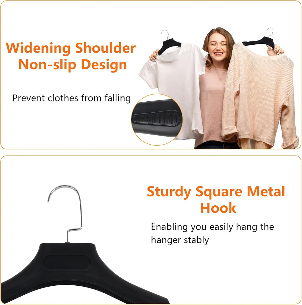 DEDU Suit Hangers for Men 15 Pack, Extra Wide Suit Hanger Non Slip Width 17.7...