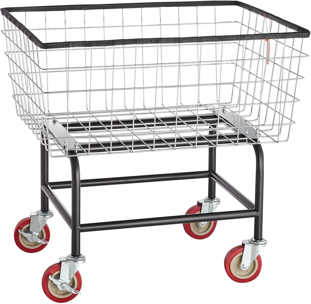 VEVOR Wire Laundry Cart 2.8 Bushel Wire Laundry Basket with Wheels