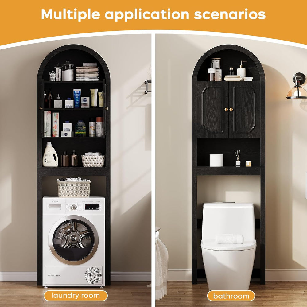 Arched Over the Toilet Storage Cabinet, Freestanding Bathroom Organizer