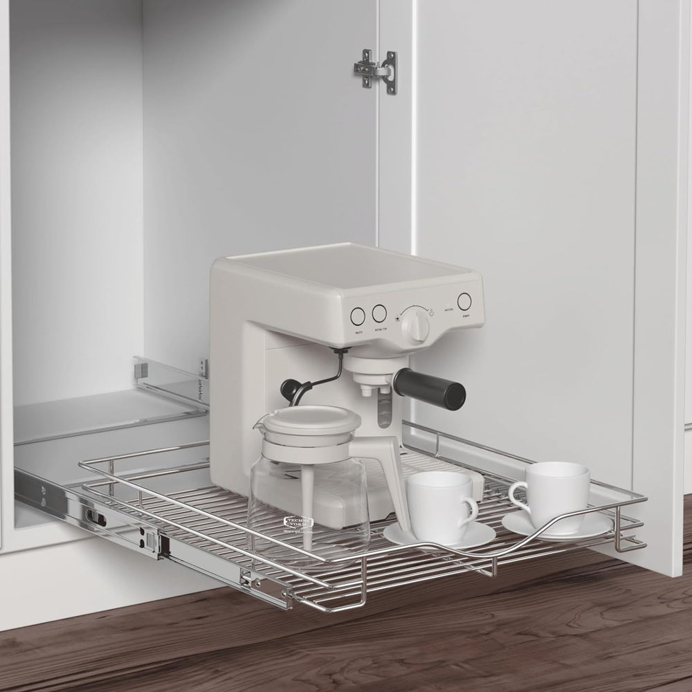 DINDON 1 Tier Pull Out Cabinet Organizer (17" W x 18" D) Heavy-Duty...