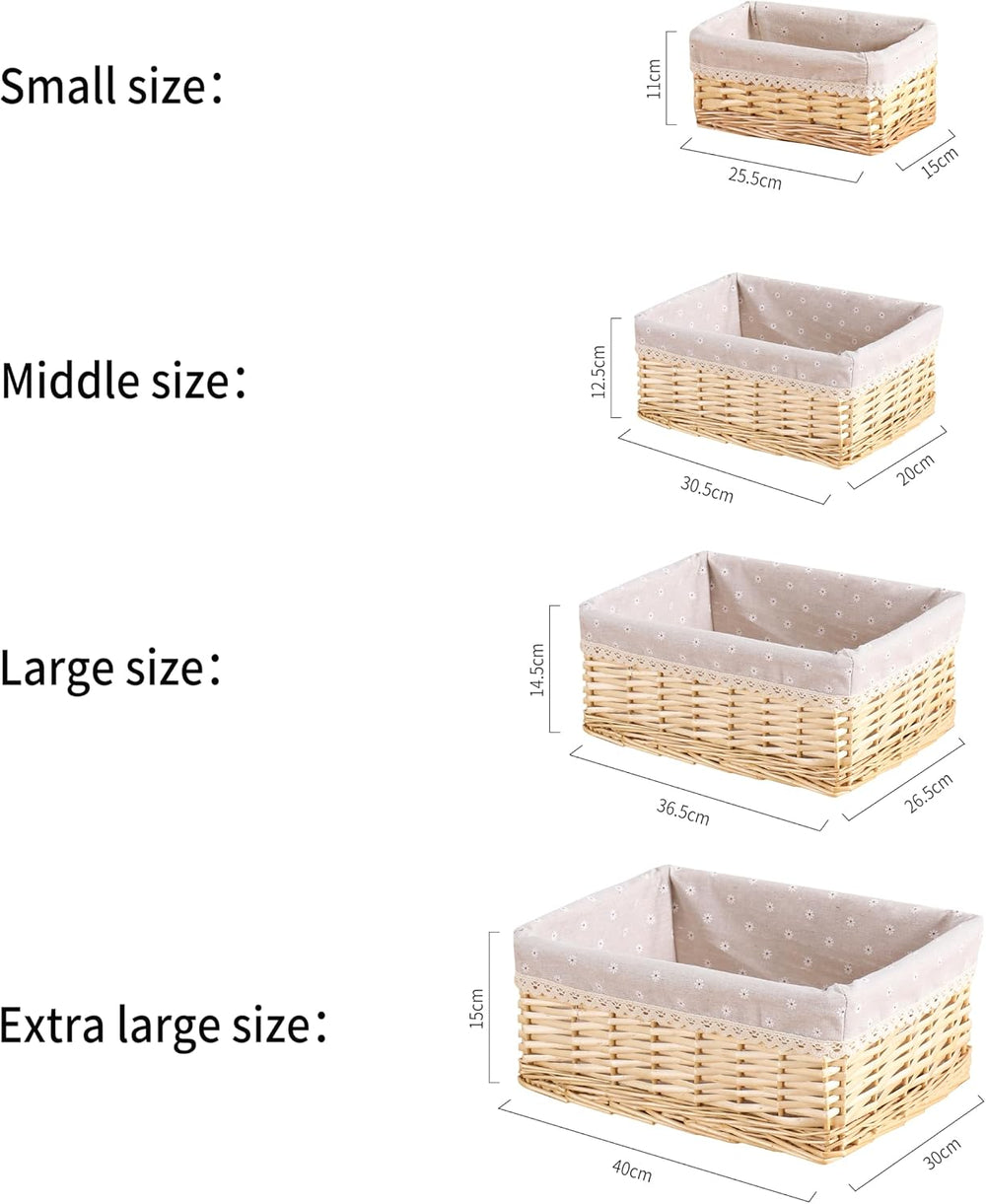 Handcrafted Shelf Basket, Handwoven Wicker Basket, for Storage & Organizi...