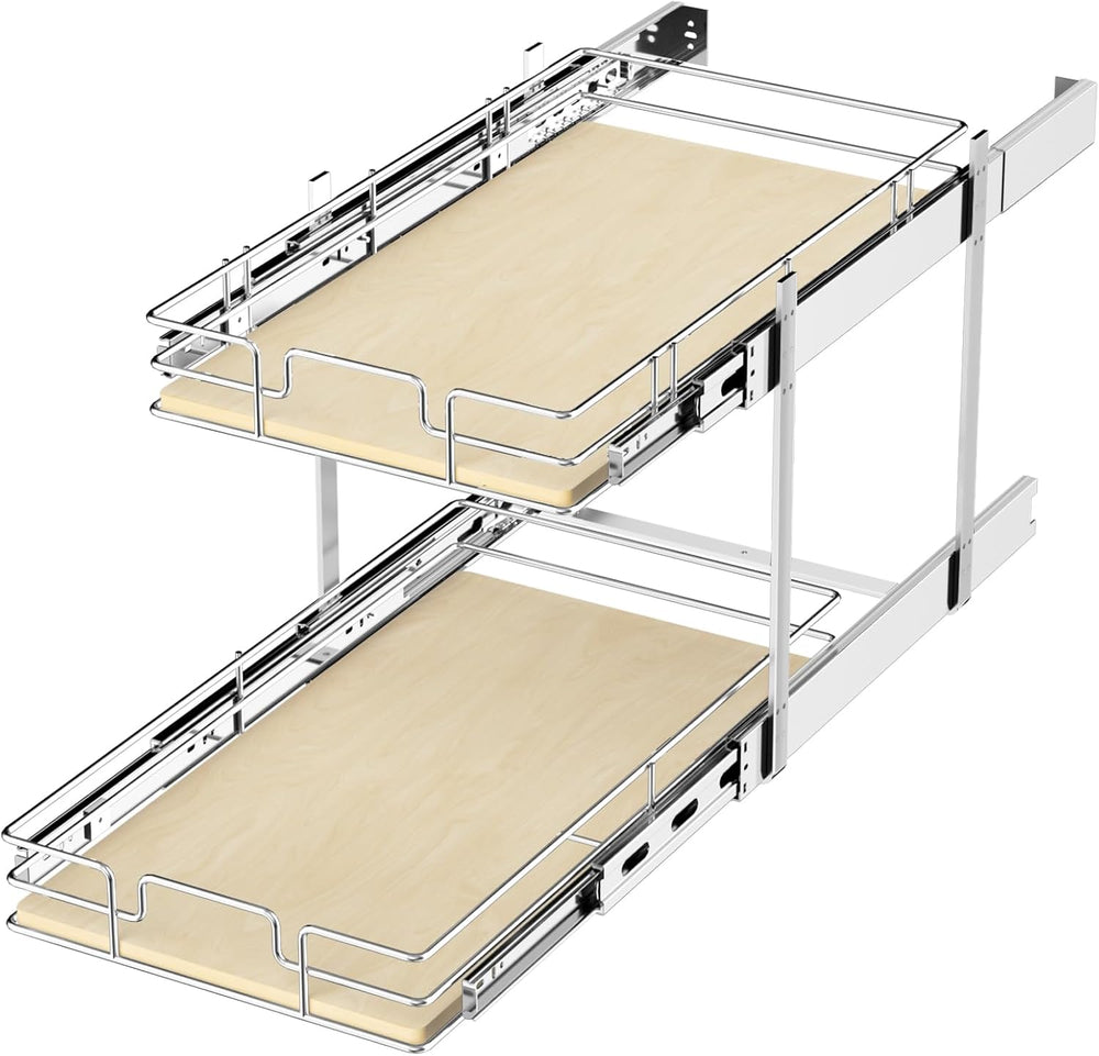 ROOMTEC 2 Tier Individual Pull Out Cabinet Organizer 10½"W x 21½"D,...
