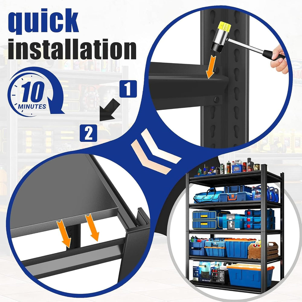 45" W Shelves for Garage Storage, 20" D Metal Garage Shelving Heavy...