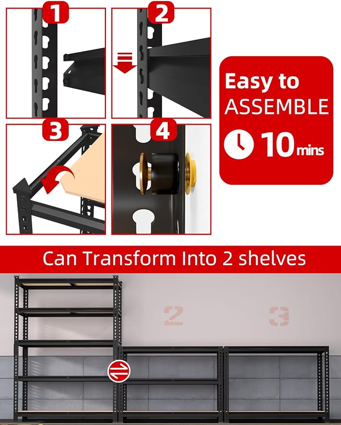 PrimeZone 35.5" x 12" x 72" Heavy Duty Storage Shelves