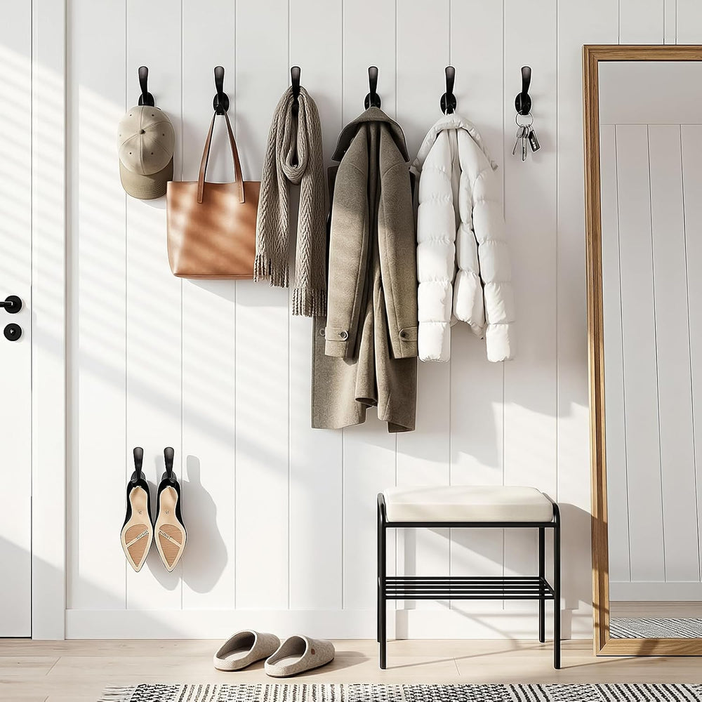 Coat Hooks Heavy Duty - Easy to Install Metal Towel Hooks Screw-in Wall Hooks...