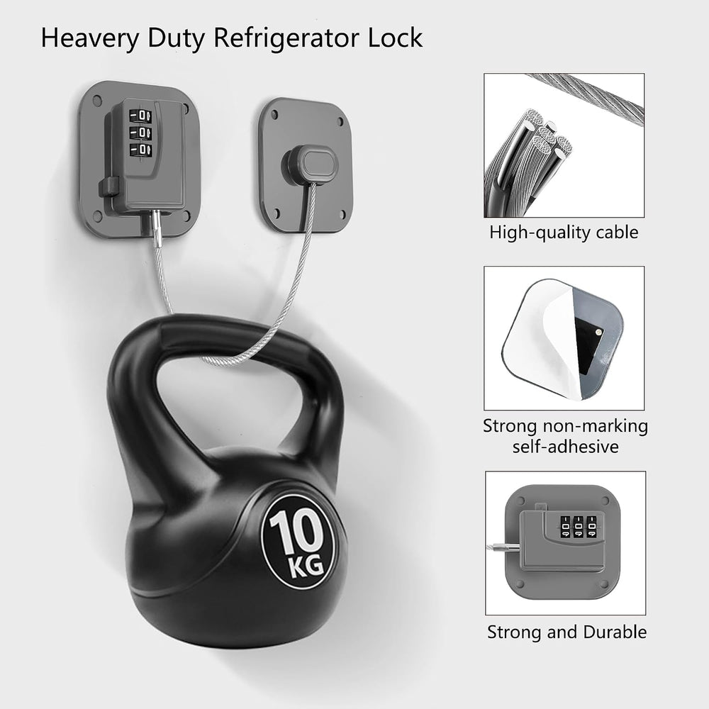 Refrigerator Lock, Heavy Duty Fridge Lock, Combination Lock for Refrigerator ...