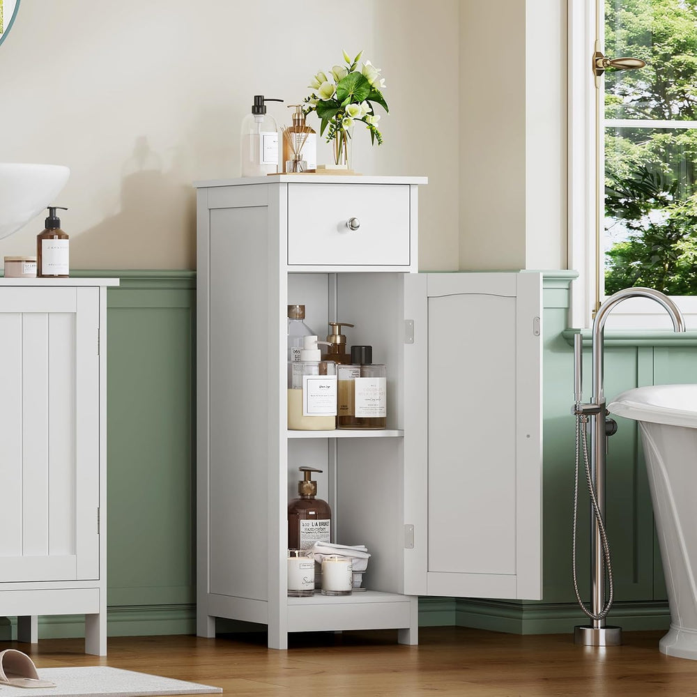 Iwell Small Bathroom Storage Cabinet, Small Bathroom Cabinet with Drawer &amp...