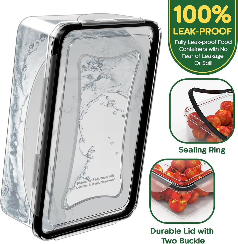 56 PCS Food Storage Containers with Lids Airtight (28 Boxes - 28 Lids)