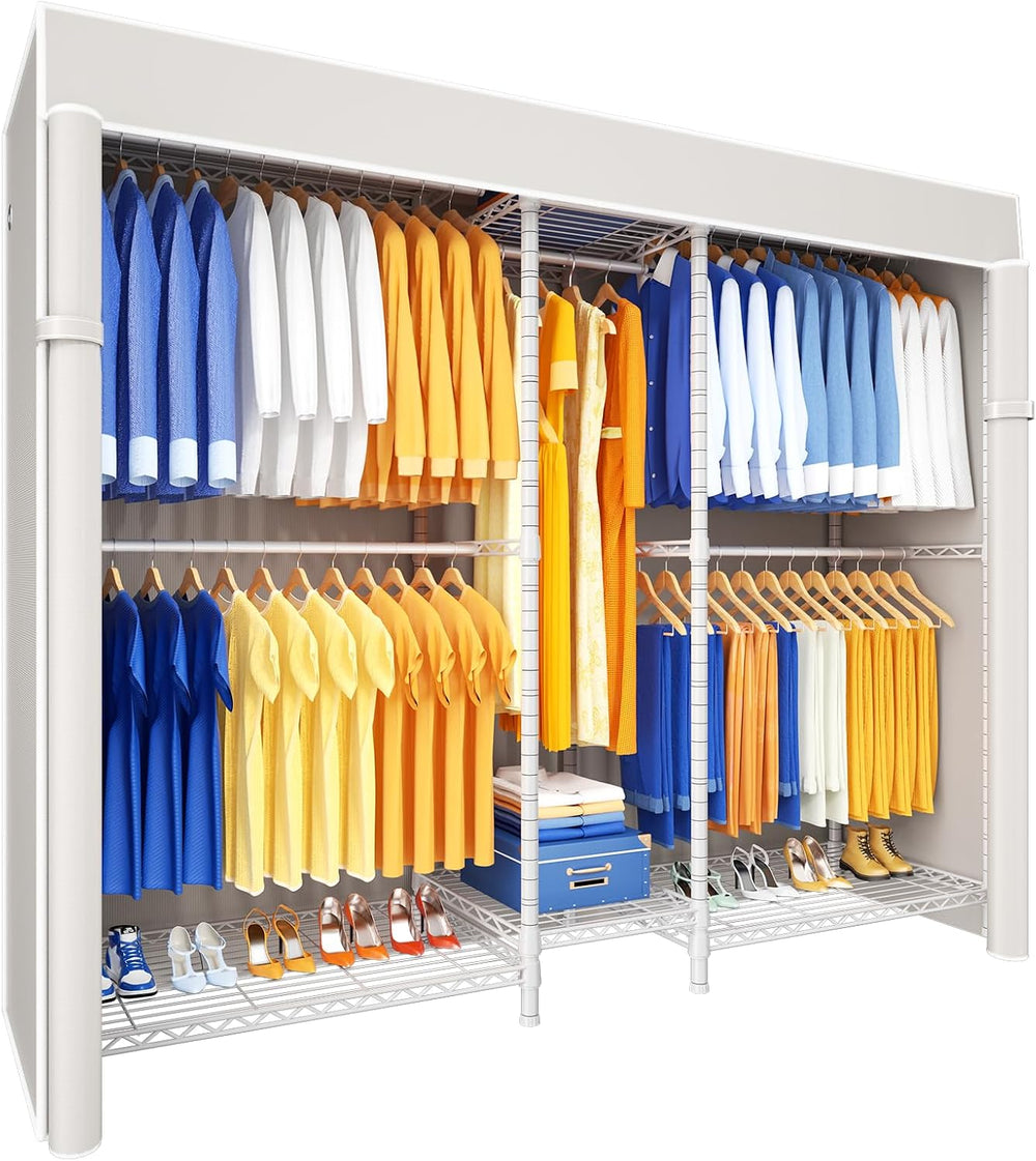 Ulif E12C Pro Heavy Duty Closet Organizer System，Freestanding Clothing Racks ...