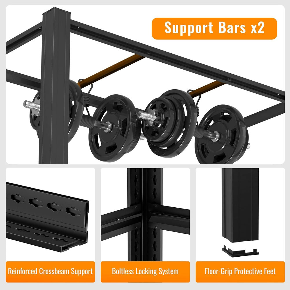 Metal Storage Shelving Unit, 6-Tier Adjustable Heavy Duty Garage Shelves
