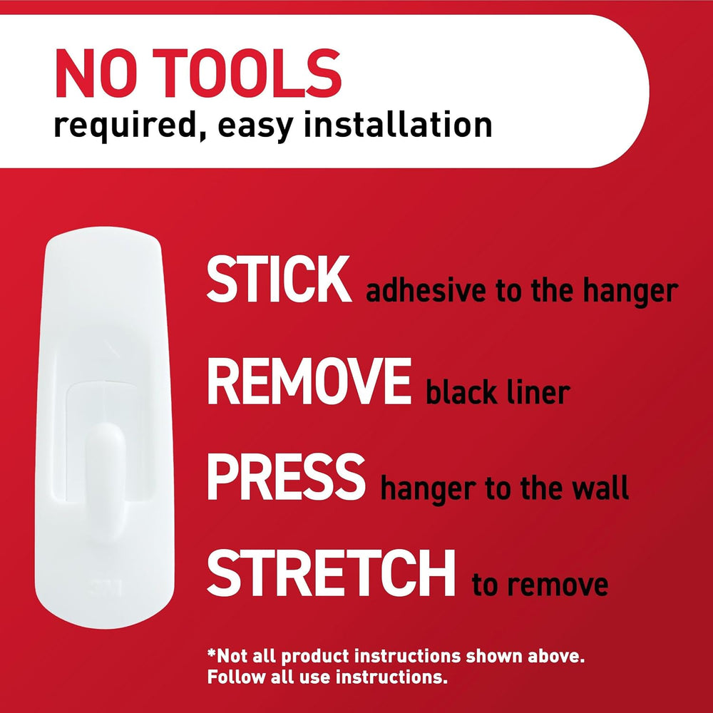 Command Medium White Hooks, 37 Hooks, 48 Strips
