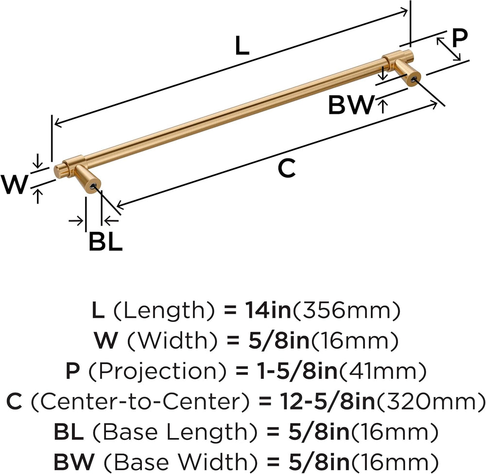 Amerock 12-5/8" Destine Champagne Bronze Drawer Pull