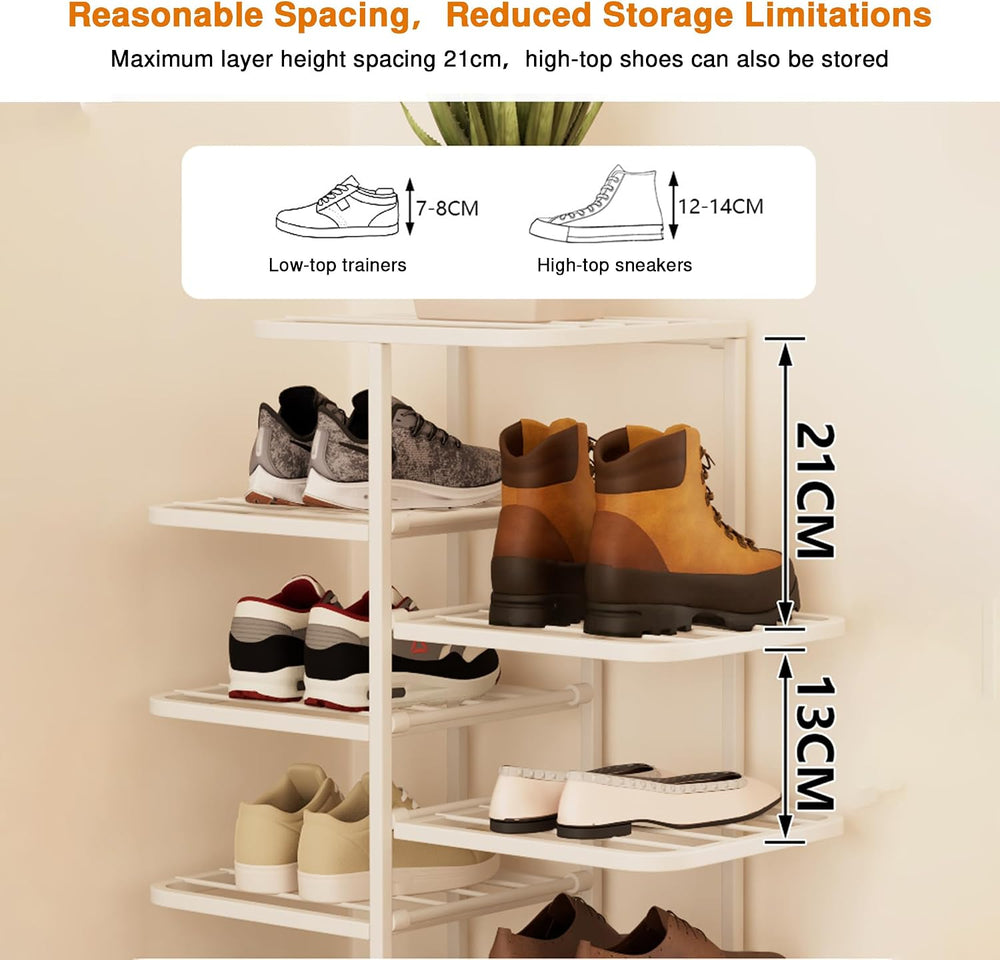 Simcat Shoe Rack Sturdy Metal Shoe Rack Organizer for Closet Entryway Garage ...