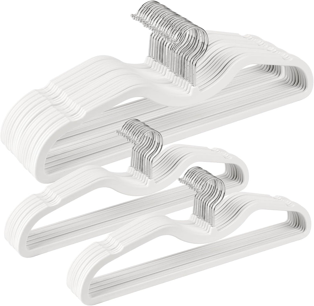 Plastic Short Neck Hangers 40 Pack Ultra-Thin Space-Saving ABS 360° Swivel Ho...