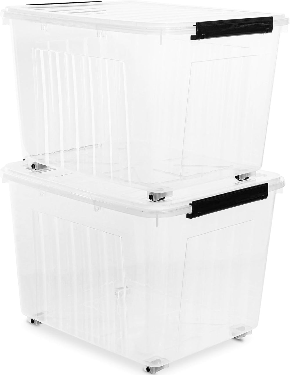 Citylife 82 QT Clear Plastic Storage Bins (2-Pack)