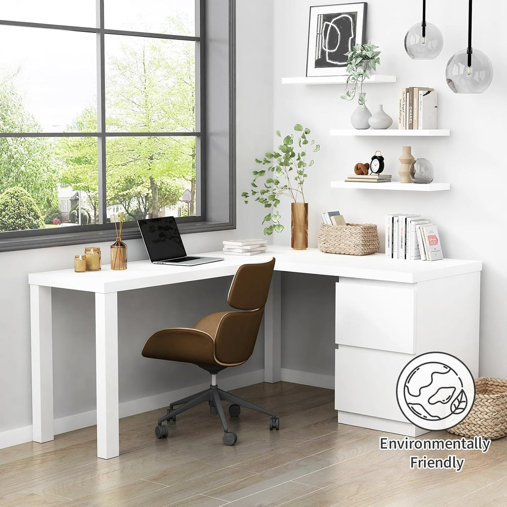 Forbena 24 Inch Floating Shelves for Wall Decor, White Wall Book Shelves for ...