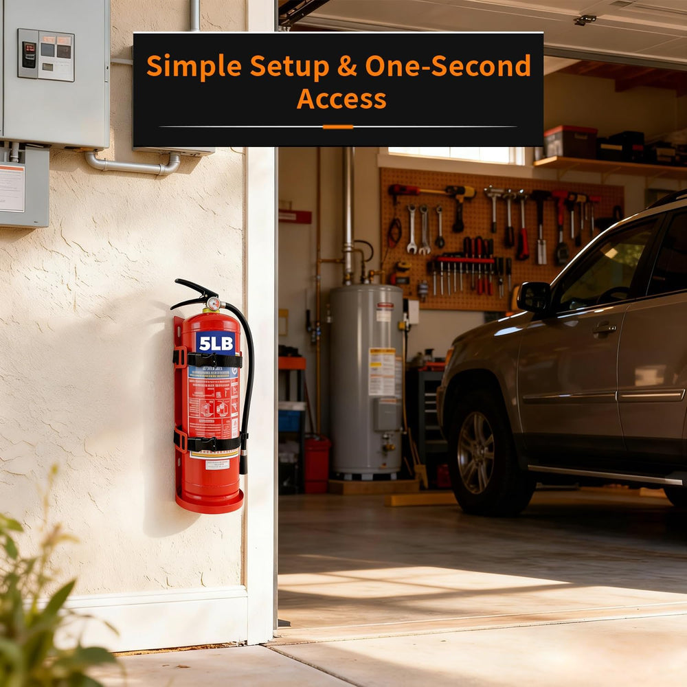 Fire Extinguisher Wall Mount Bracket, Heavy Duty Quick Release Metal Holder f...
