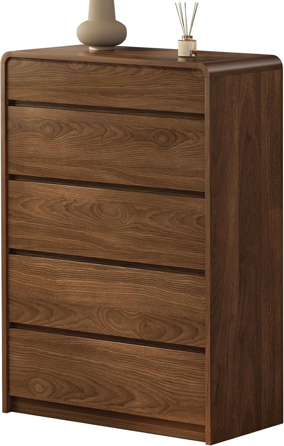Messenya Mid Century Modern 5 Drawer Dresser with Organizer for Bedroom