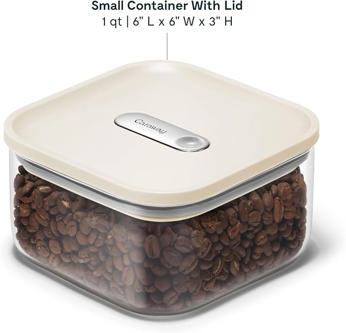 Caraway 1qt Glass Airtight Food Storage Container