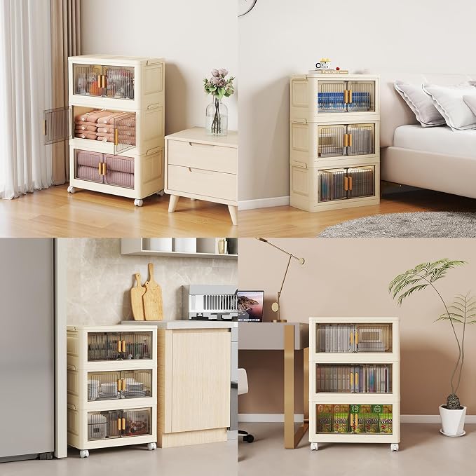 3 Tier Stackable Plastic Storage Bins