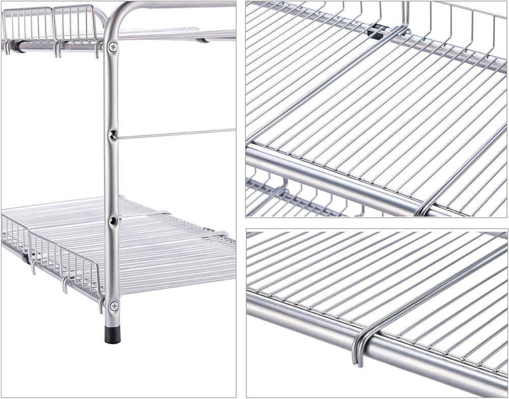 FlagShip 2 Tier Under Sink Organizers and Storage Rack Expandable Cabinet She...