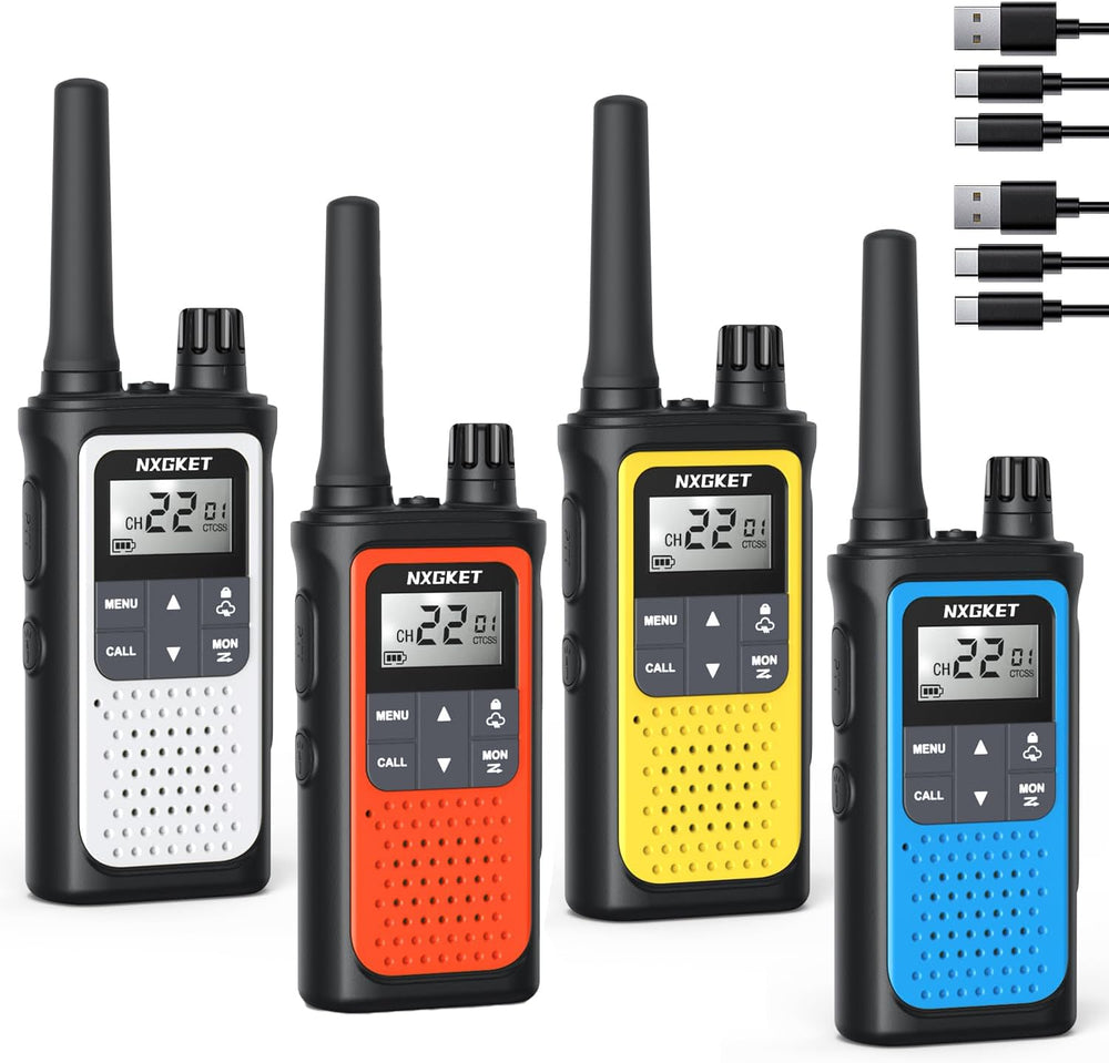 NXGKET Walkie Talkies Long Rang 5 Miles, FRS, Adults, Rechargeable, NOAA