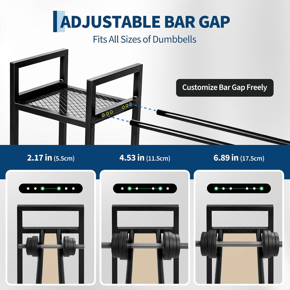 Dumbbell Rack, 720 Lb 3-Tier Weight Rack for Home Gym, Stand Only