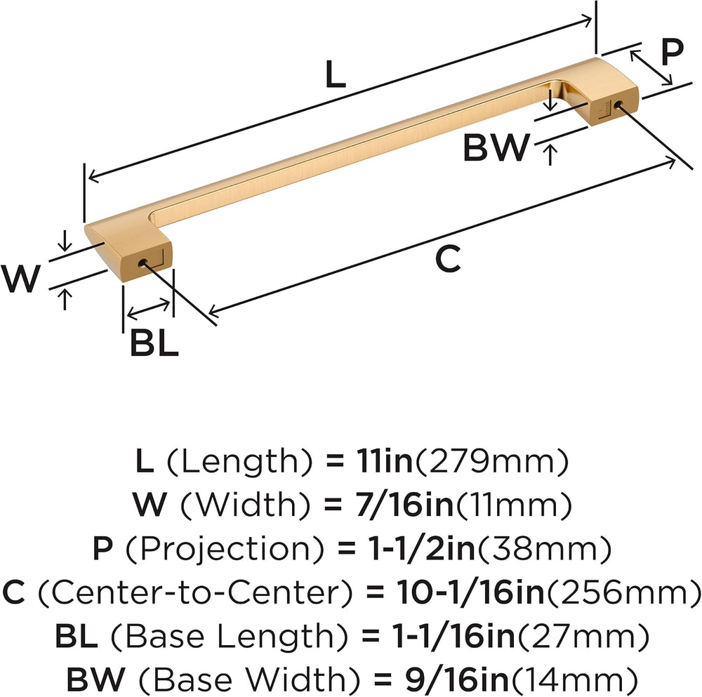 Amerock 10-1/16" Riva Champagne Bronze Drawer Pull