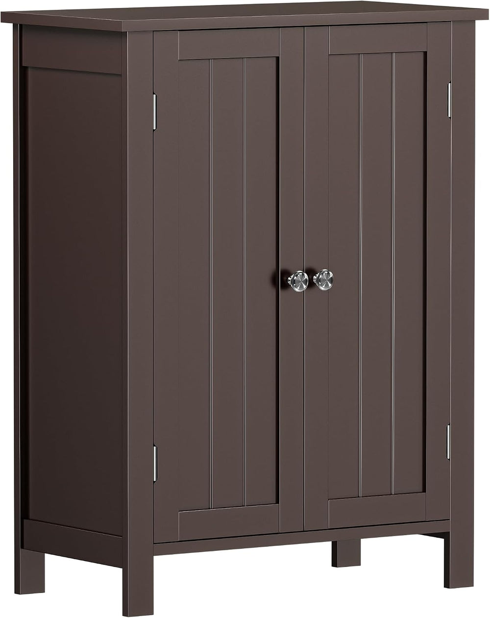 ZENY Bathroom Floor Storage Cabinet with Double Door + Adjustable Shelf, Wood...