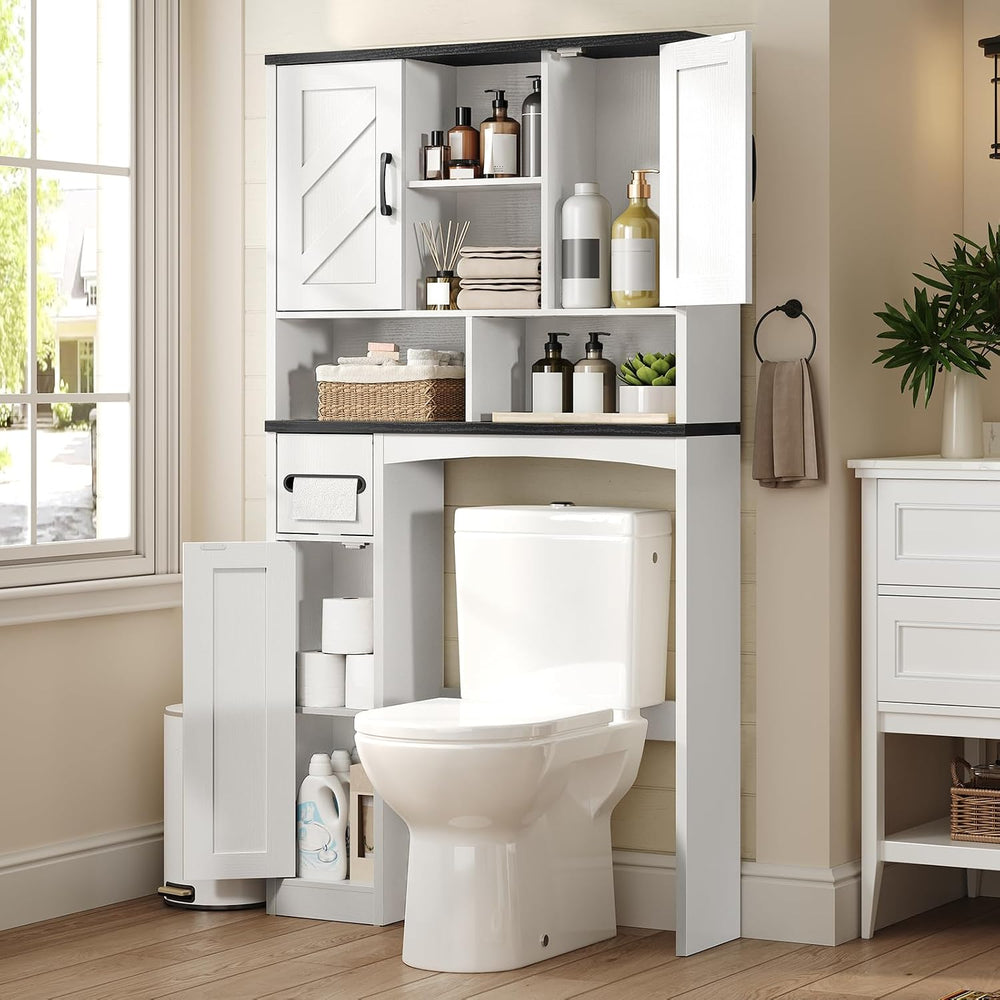 Over The Toilet Storage Cabinet with Barn Door