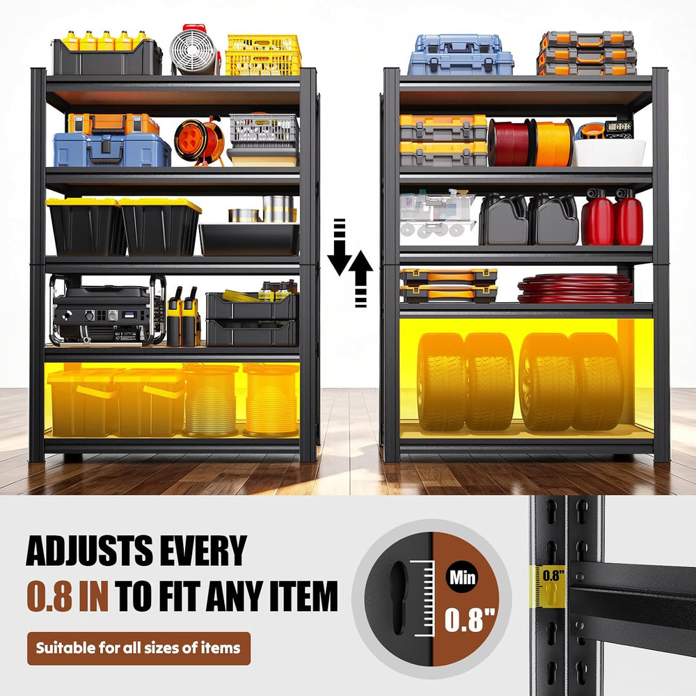 71.2''H Storage Shelves, 2500lbs Garage Shelving,Adjustable Heavy Dut...