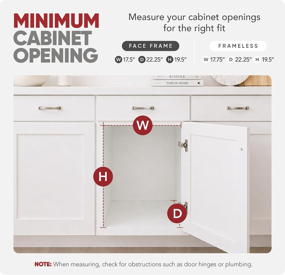 Rev-A-Shelf Pullout Organizer for Cabinets, Min Opening Width 17.5"