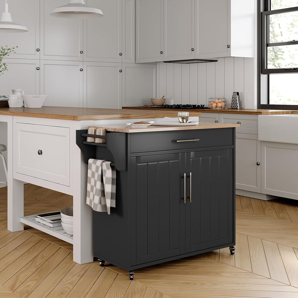 Rolling Kitchen Carts on Wheels, Kitchen Island with Storage