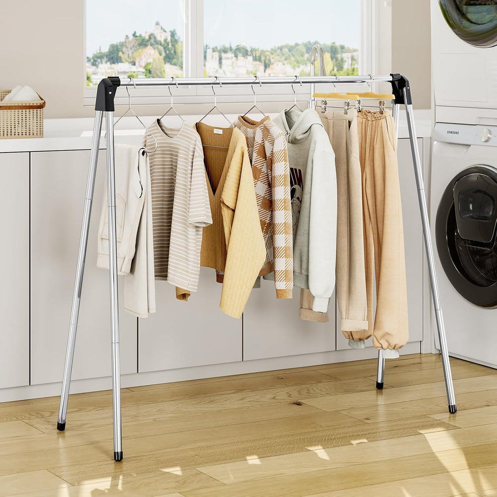 TOOLF 55" Stainless Steel Collapsible Clothes Drying Rack