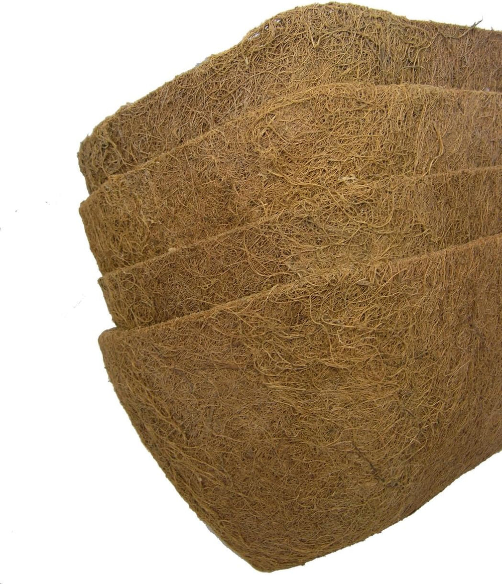 30in Long Molded Coco Fiber Liner for Window Hayrack Planters 30x8x8 2PK