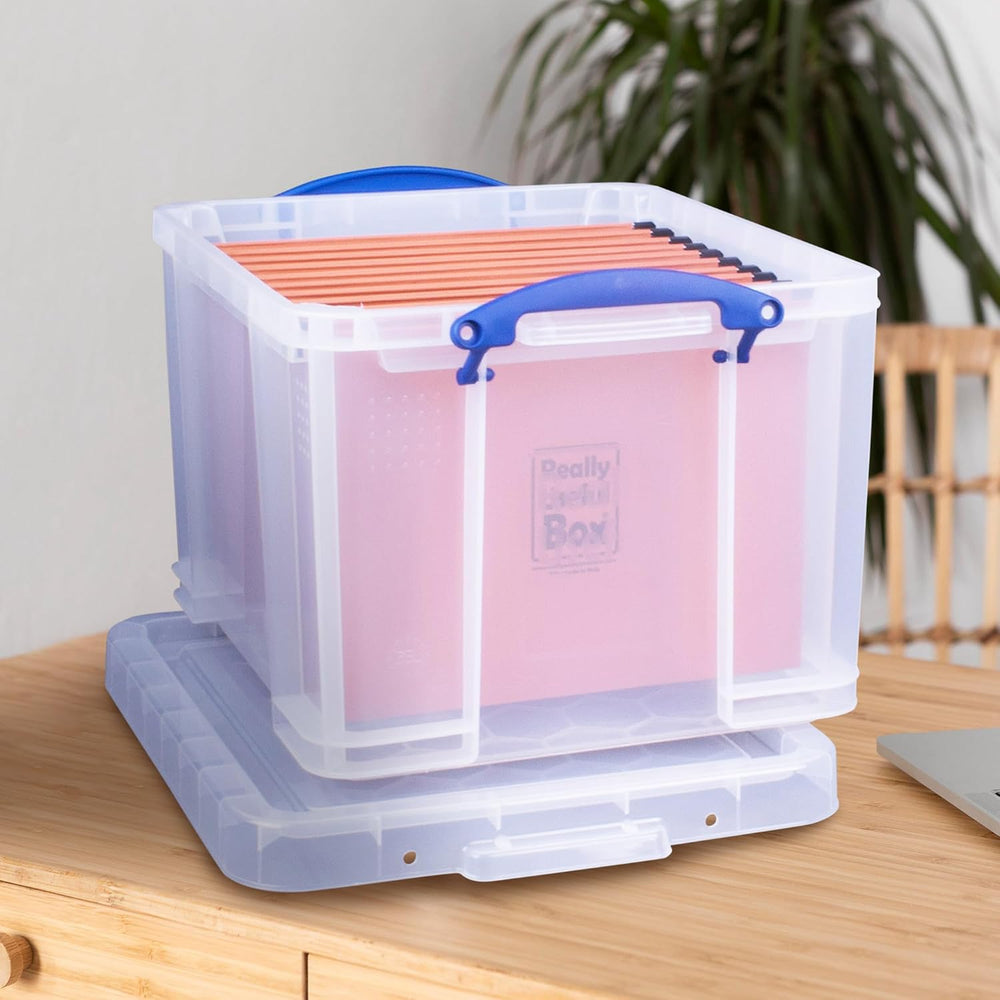 Really Useful Box 32 Liters Storage Bin Container with Snap Lid and Clip Lock...