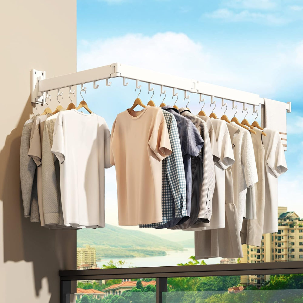 Clothes Drying Rack,Laundry Drying rack,Wall Mounted Clothes Rack,Clothes Han...