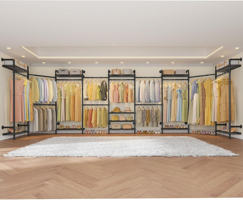 Timate F4 Wall Mounted Clothes Rack Industrial Pipe Clothing Rack for Hanging...