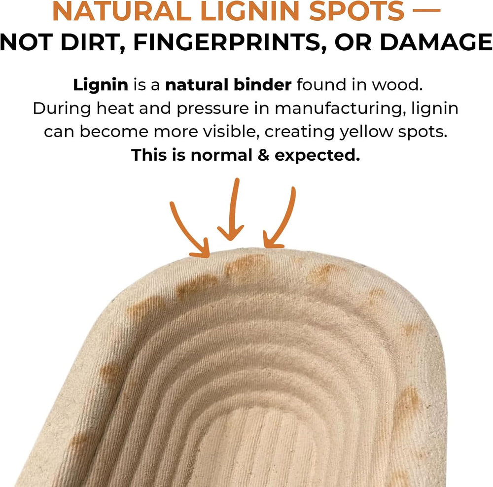 Sourdough Banneton Bread Proofing Basket 11.4" Oval Groove 750g | 11.4 x...