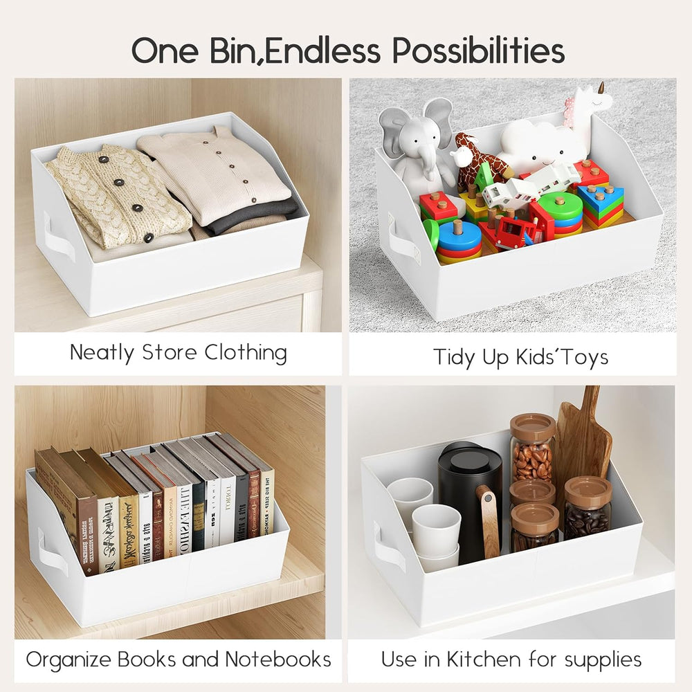 Homsorout Large Closet Organizers and Storage Bins - 6 Pack Trapezoid Storage...
