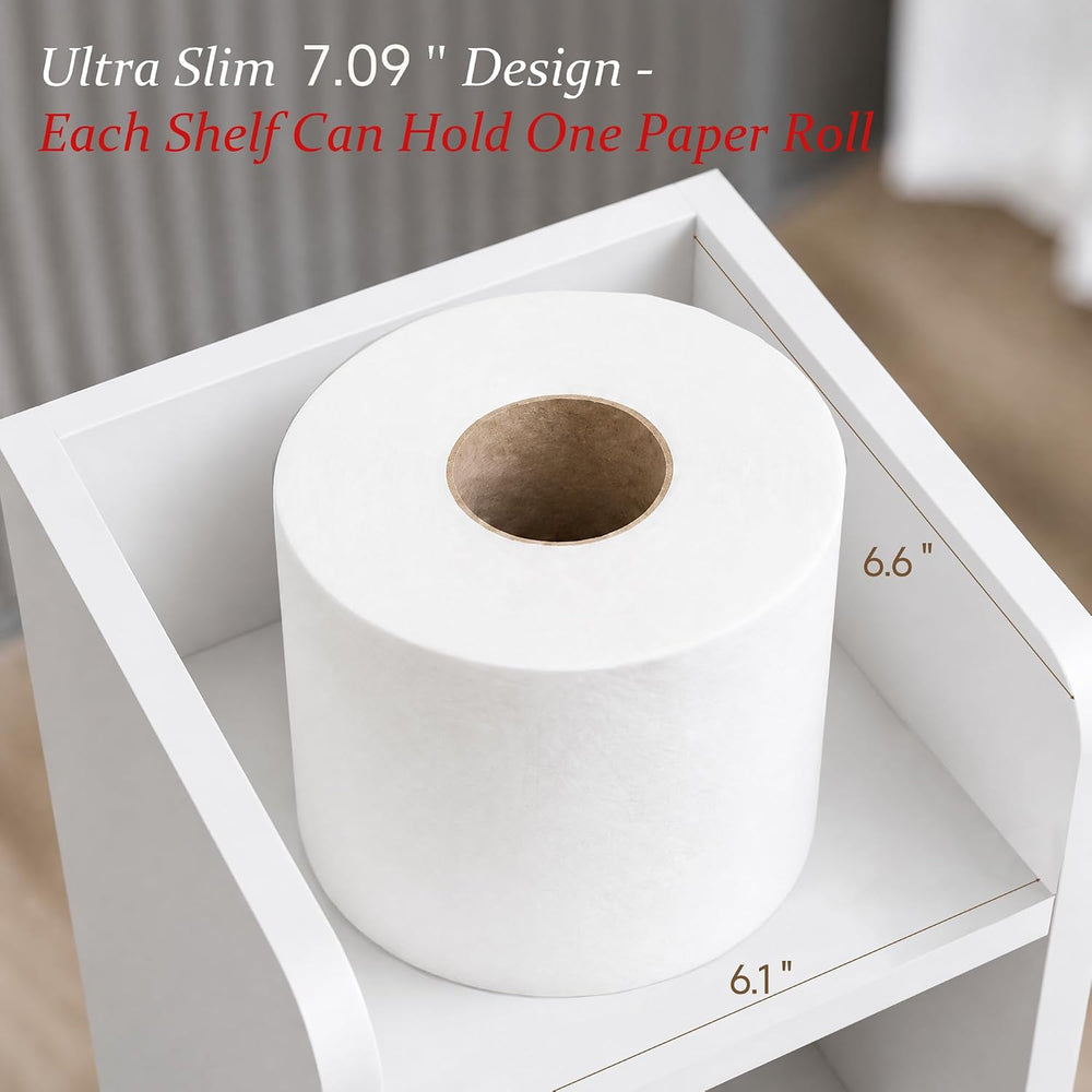 Small Bathroom Storage Cabinet,Corner Cabinet Narrow Toilet Paper Cabinet