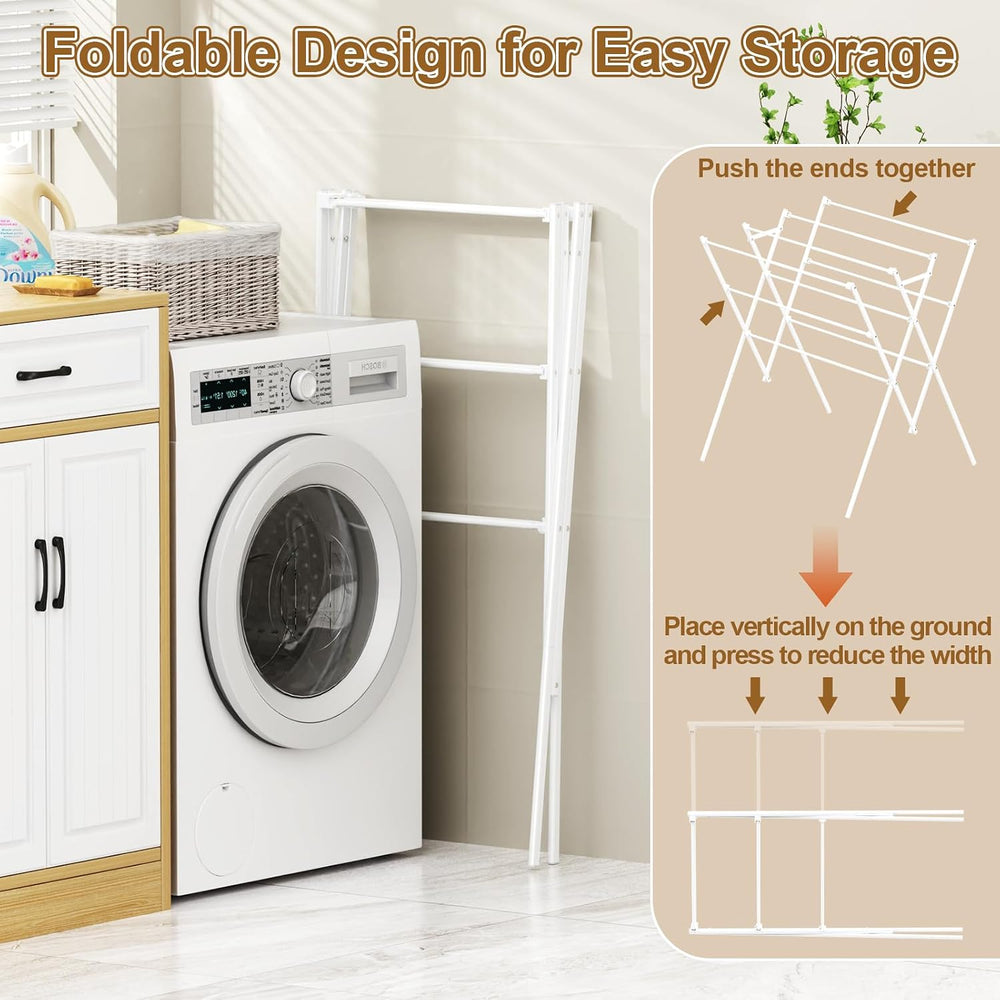 Extra Large Clothes Drying Rack Foldable Clothing Drying Rack 33" W x 37...