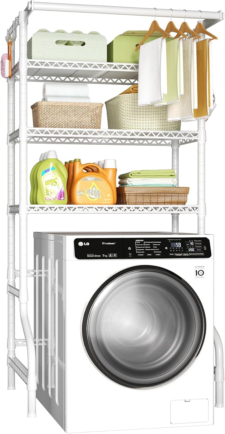Ulif U11 Over Washer and Dryer Shelves, 3 Tiers Laundry Room Storage and Orga...
