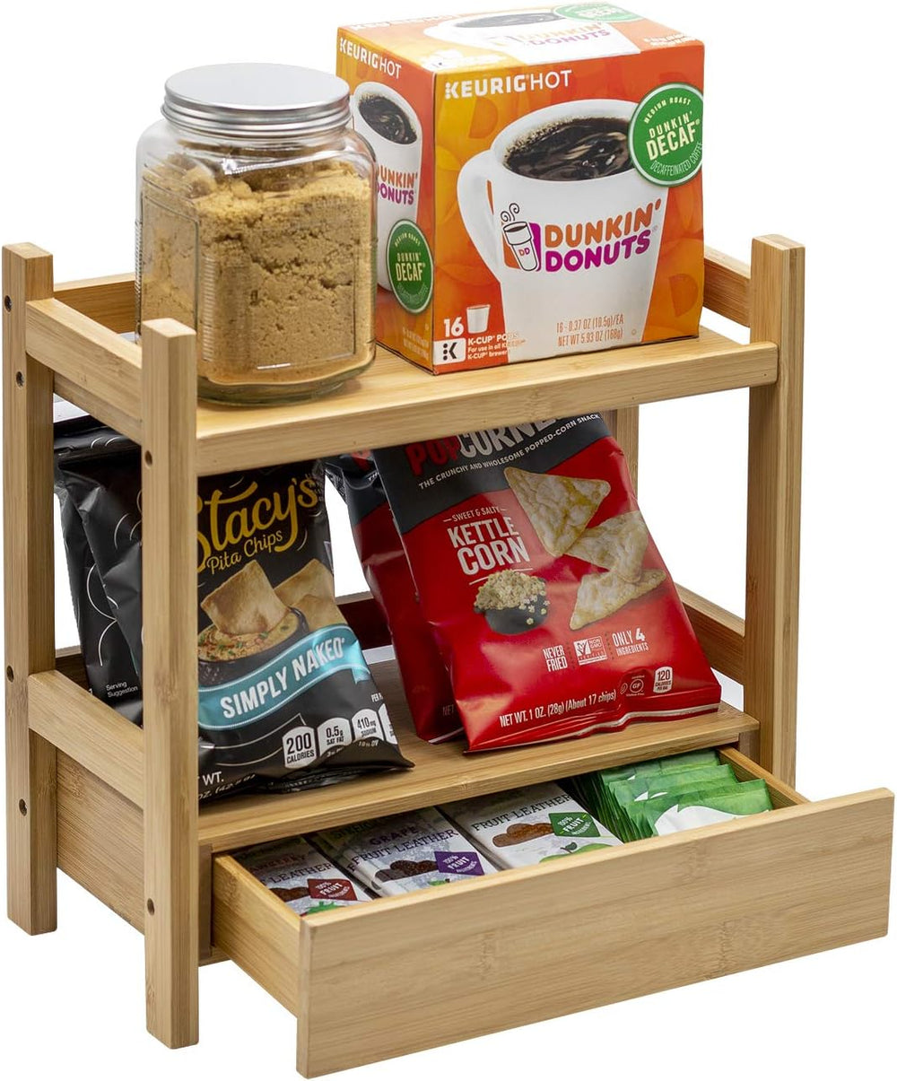 Sorbus Matcha Station Shelf, Bamboo (13" x 6.5" x 12.6", Natur...