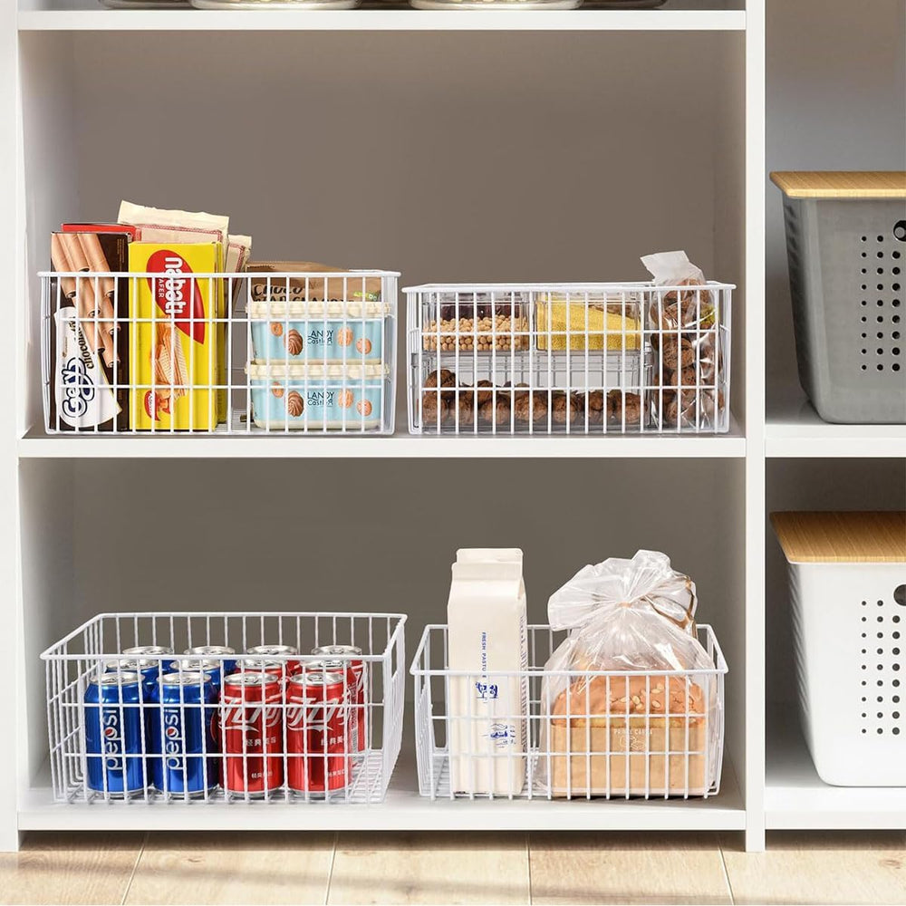 Orgneas Upright Freezer Organizer Bins Metal Wire Storage Container Basket