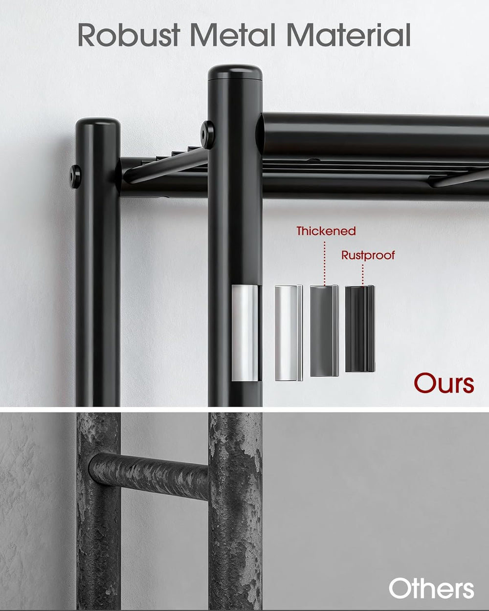 Sakugi Storage Shelves - Set of 2, 5-Tier Metal Shelf Organizer, Space-Saving...