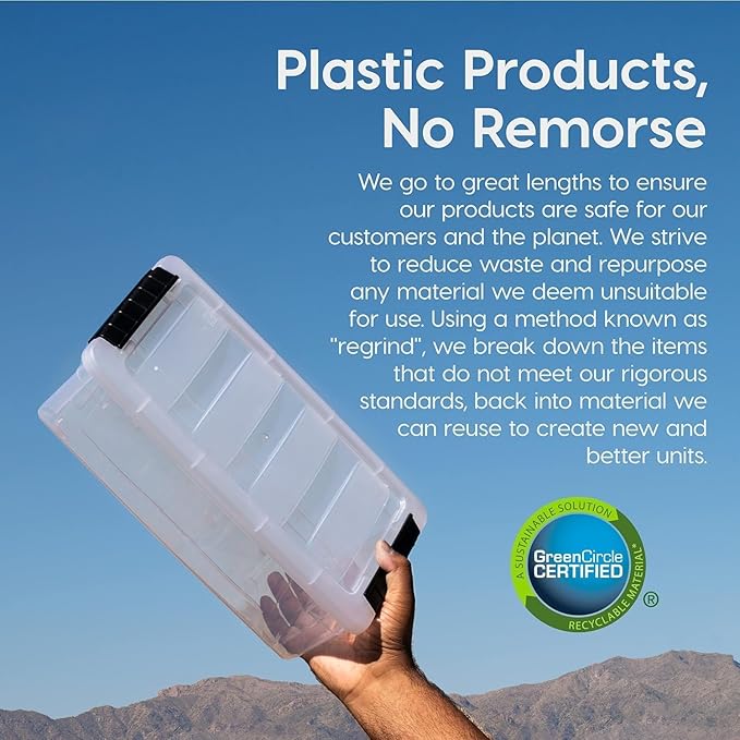 IRIS USA 19 Qt Stackable Plastic Storage Bins (6-Pack)