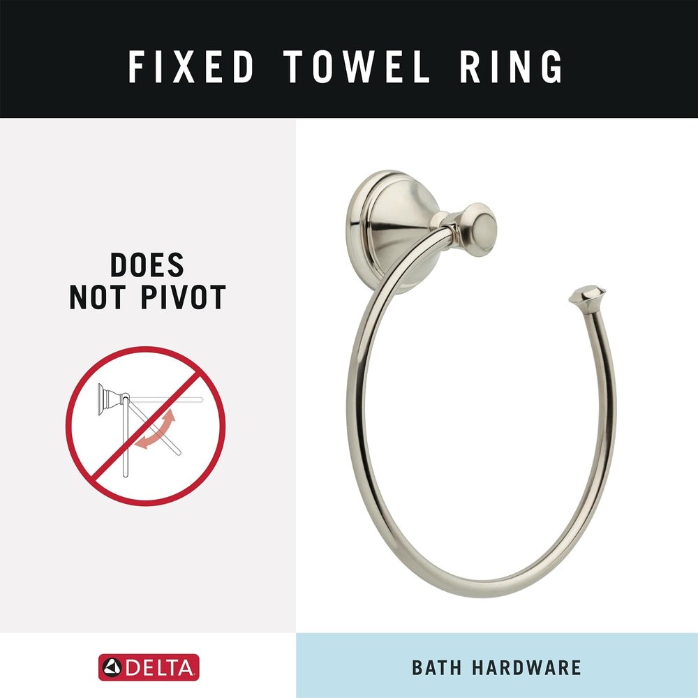 Delta Cassidy (1-Pack) Hand Towel Holder Brilliance Stainless Steel Towel Rac...