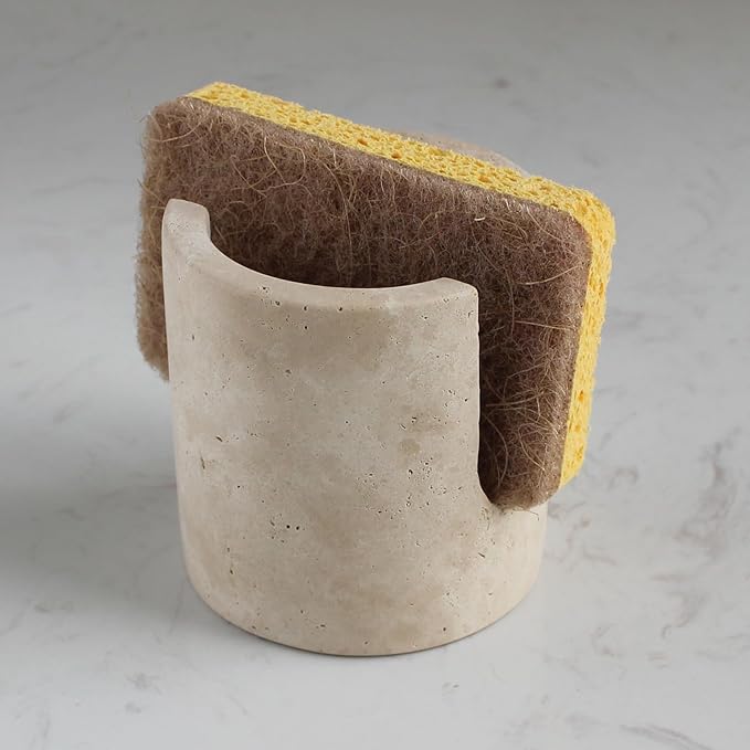 Natural Travertine Sponge Holder
