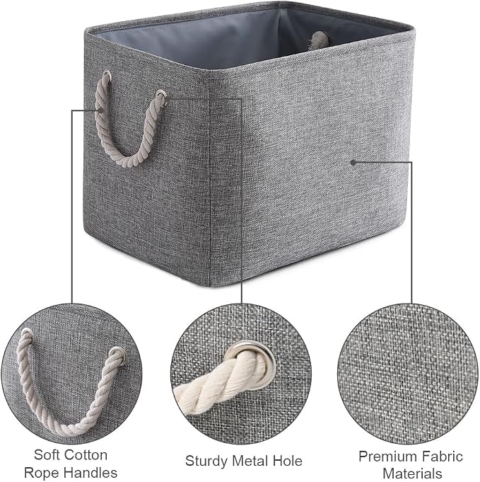 TheWarmHome Storage Basket for Organizing (3 Pack)